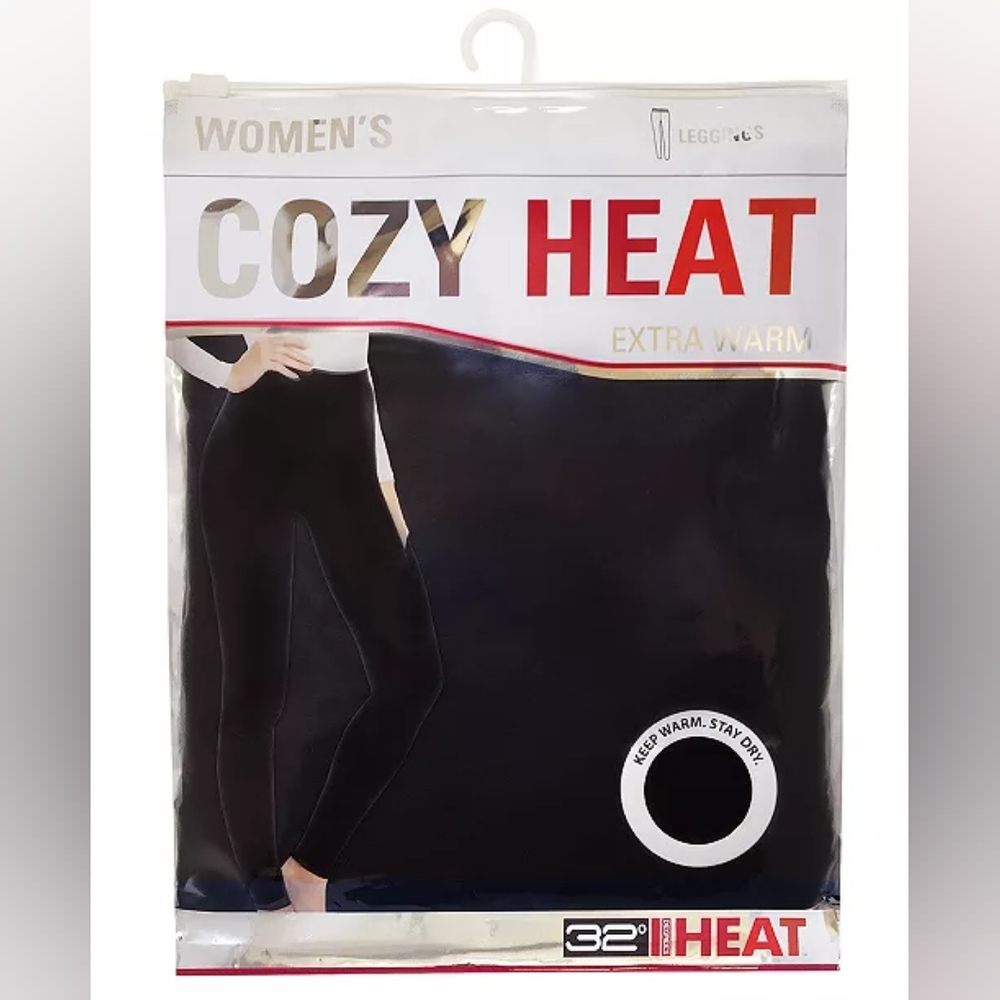 32 Degrees Women's Cozy Heat High Waisted Leggings Black - Picture 7 of 7